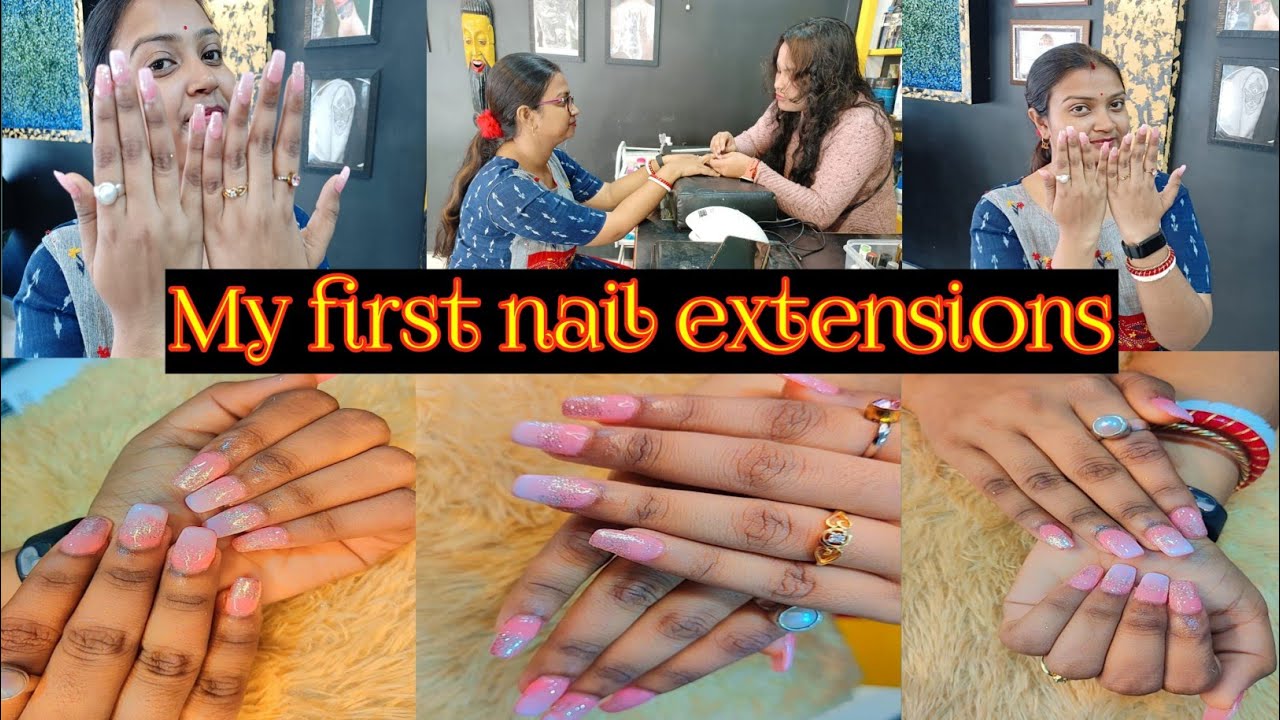 My First Nail Extensions 💅 Step by step Nail Extensions In Bengali 💯