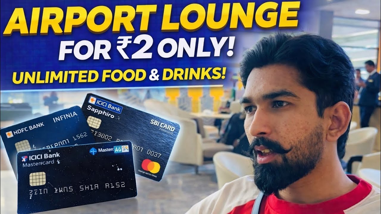Airport Lounge For ₹2 Only 🤯✈️ | Unlimited Food & Drinks 🍽️🥤| Full Information 