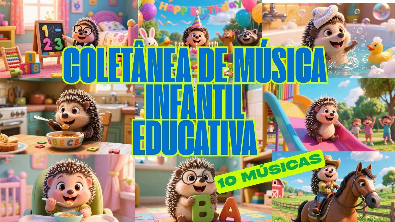 COLETÂNEA DE MÚSICA INFANTIL EDUCATIVA. 10 MÚSICAS. - YouTube