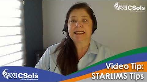 Video Tip: STARLIMS ELN Tip