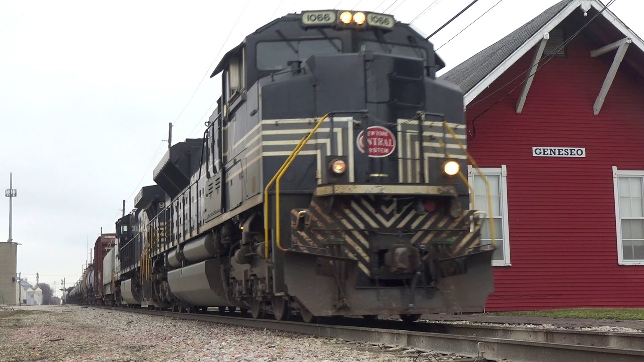 Chasing NS 1066 (New York Central heritage) leading IAIS BISI