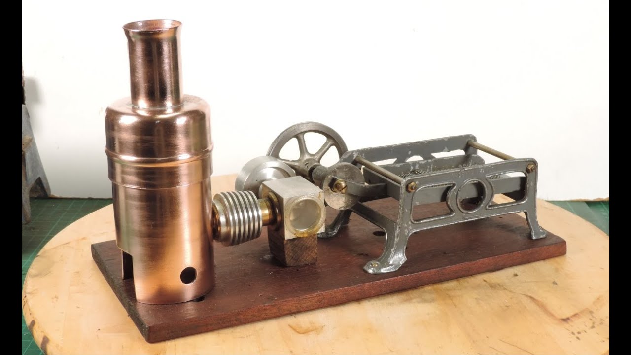 Small Stirling Engine Driving A Model Grain Sifter - YouTube