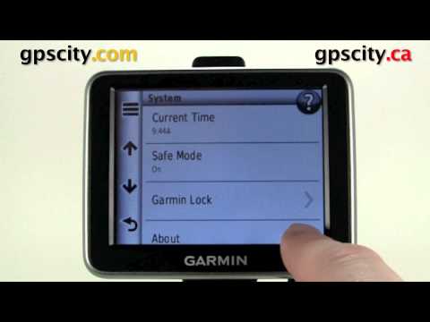 Adjusting system settings in the Garmin nuvi 2250 series GPS unit with GPSCity