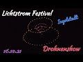 Drohnenshow. Lichtstrom Festival. Ingolstadt. Световое шоу с квадрокоптерами. Ингольштадт.