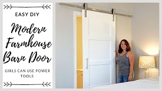 Hey everyone! i am making a modern farmhouse barn door for my master
bathroom today! its budget friendly and easy to make! it cost me under
$40 the wood ...
