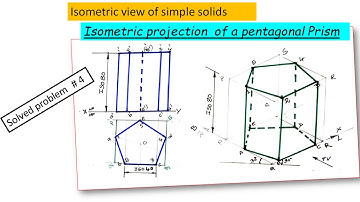 isometric projection of a pentagonal prism