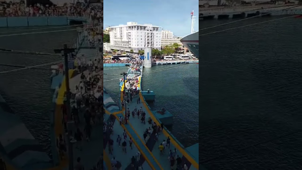 Nagsibabaan Na Mga Tao sa Barko #yfp #cruiseship #ytsubscribers
