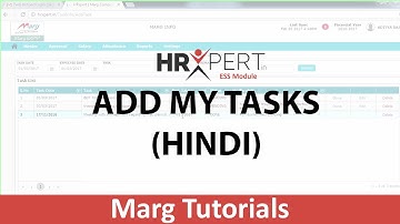 How to add Task in ESS Panel "HRxpert" "Marg Software" [Hindi]