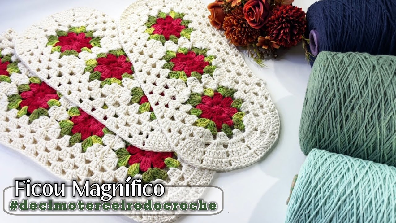 ESSE JOGO DE PASSADEIRA FICOU SIMPLESMENTE MAGNÍFICO! 😍 #decimoterceirodocroche #vlog #croche