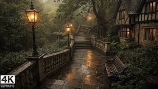 Gothic Architecture in the Rain | Dark Academia Piano & Cozy Ambience for Focus 4K