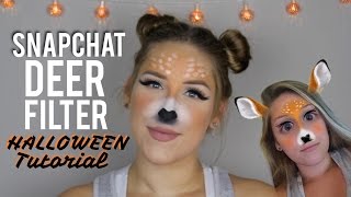 Snapchat Deer Filter - Halloween Makeup Tutorial | Lindsey Mayberry