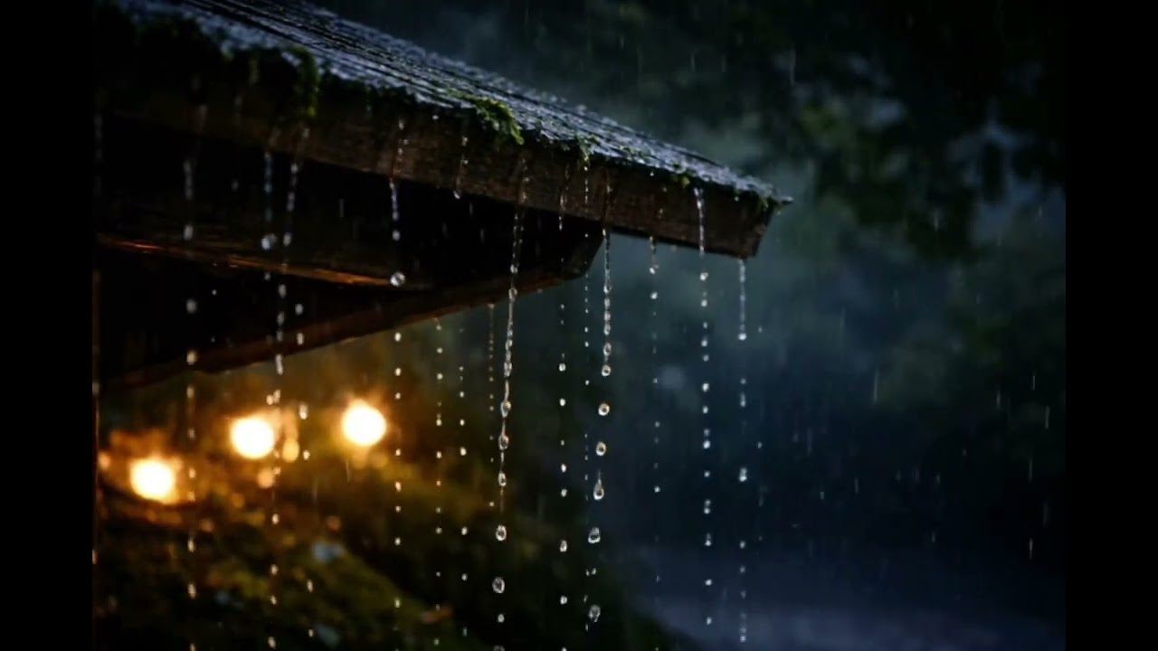 처마 빗소리 8시간 / 한옥 지붕에 떨어지는 비 | 깊은 숙면 백색소음 | Rain Sounds 8 Hours