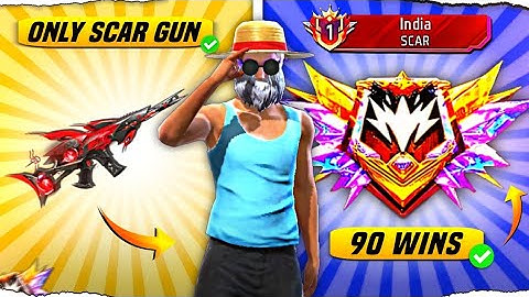 Only Scar Gun Grandmaster Challange 🤯 | Solo Fast Rank Push Tips And Tricks | #garenafreefire