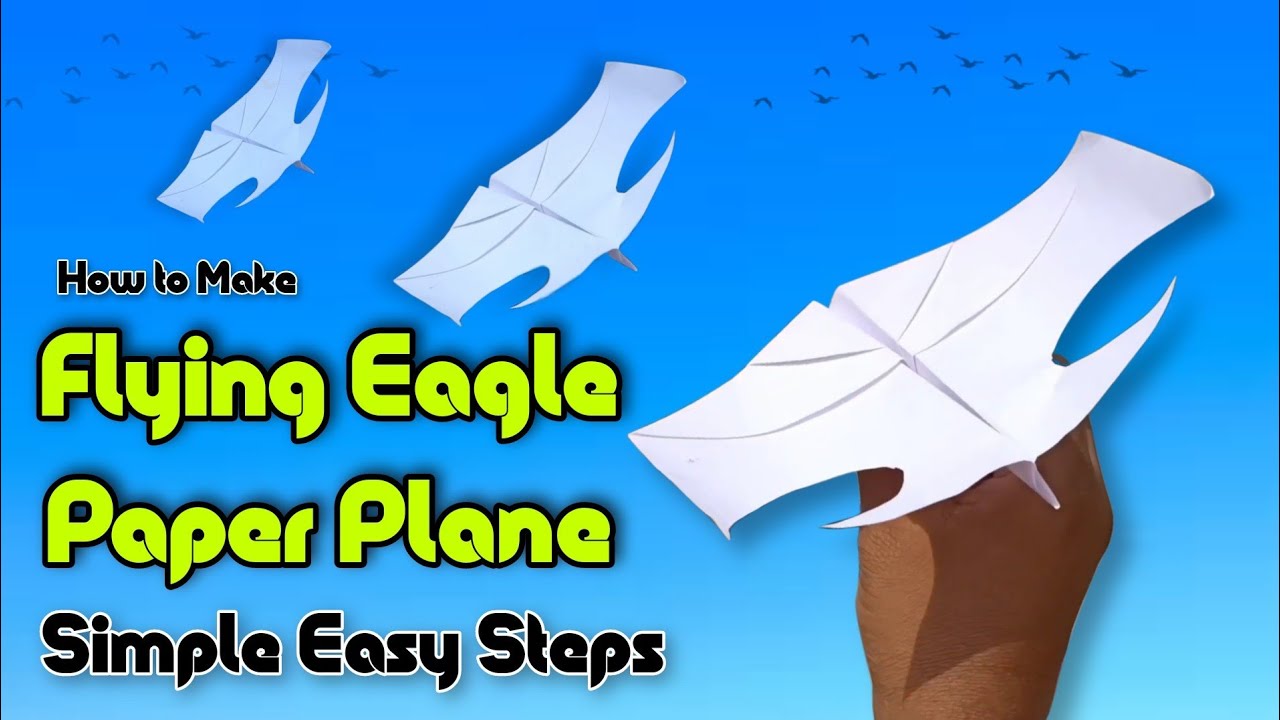 How to Make Flying Eagle Paper Plane 🦅 Origami Paper Plane YouTube