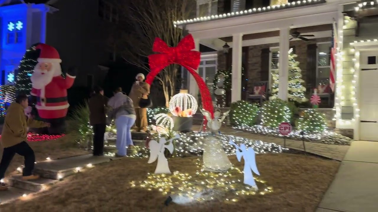 Christmas Lights in Bedford at Falls River in Raleigh, NC