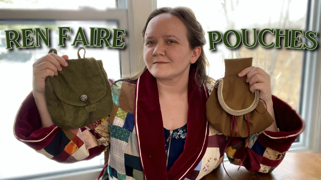 Making Belt Pouches for Ren Fair Adventures - YouTube