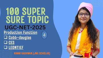 Form of Production Function| Cobb Douglas , Ces Production Function , Leontif | UGC-NET 2025