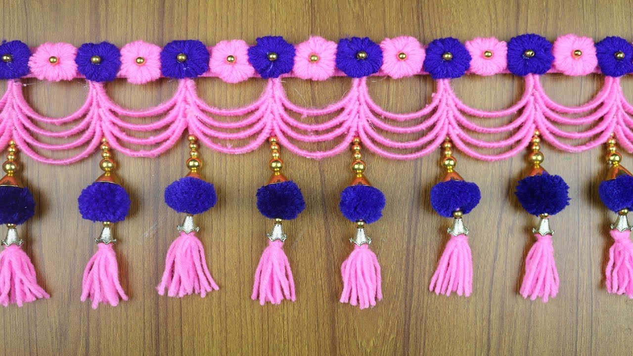 How To Make Beautiful Door/Wall Hanging For Home Decor Best reuse ideas DIY Woolen Craft