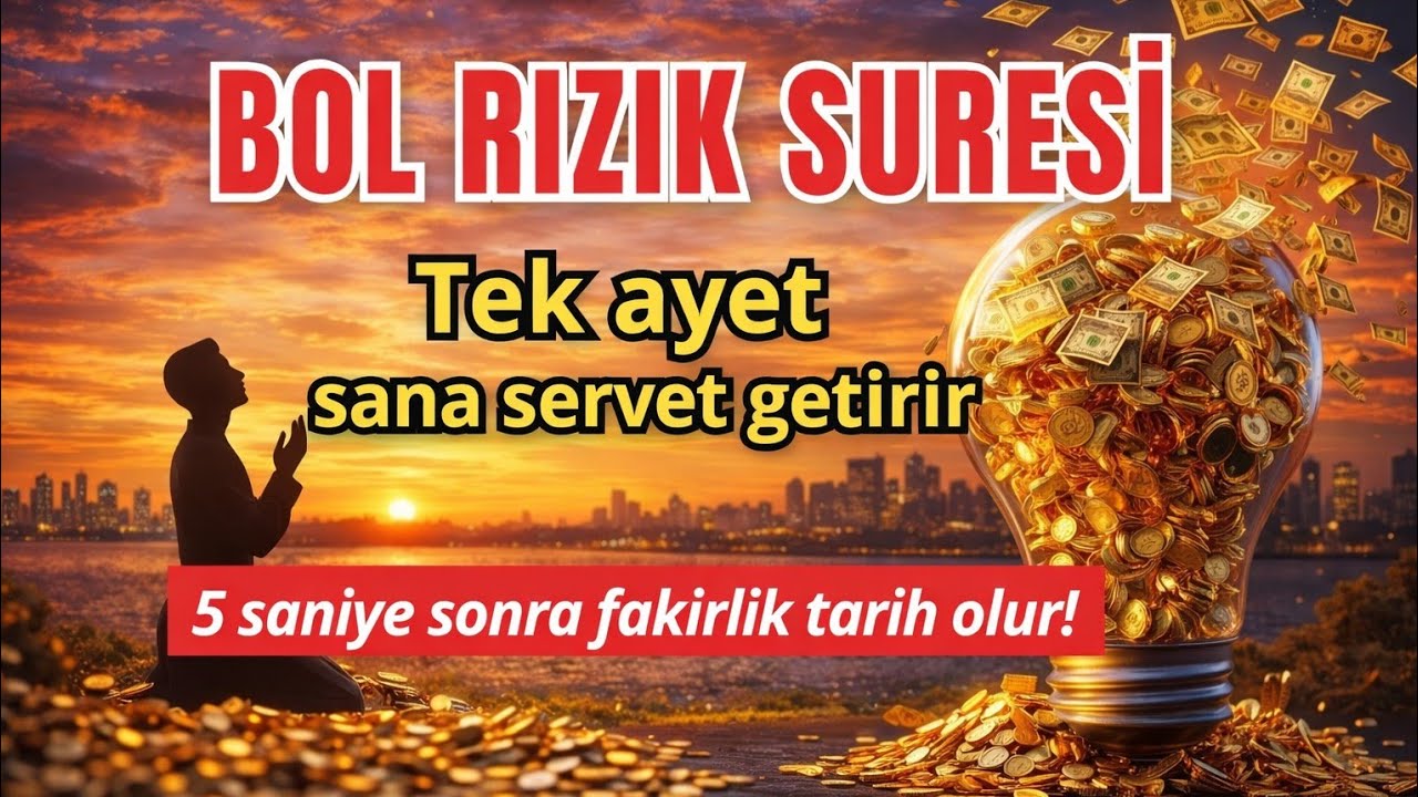 BOL RIZIK SURESİ! Tek Ayetle Anında Zenginlik – 5 Saniyede Fakirlik Bitiyor!