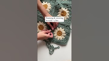 The Cozy Days Daisy Blanket works up quickly using bulky level 5 yarn & an 8 mm hook 😍🌼 #crochet