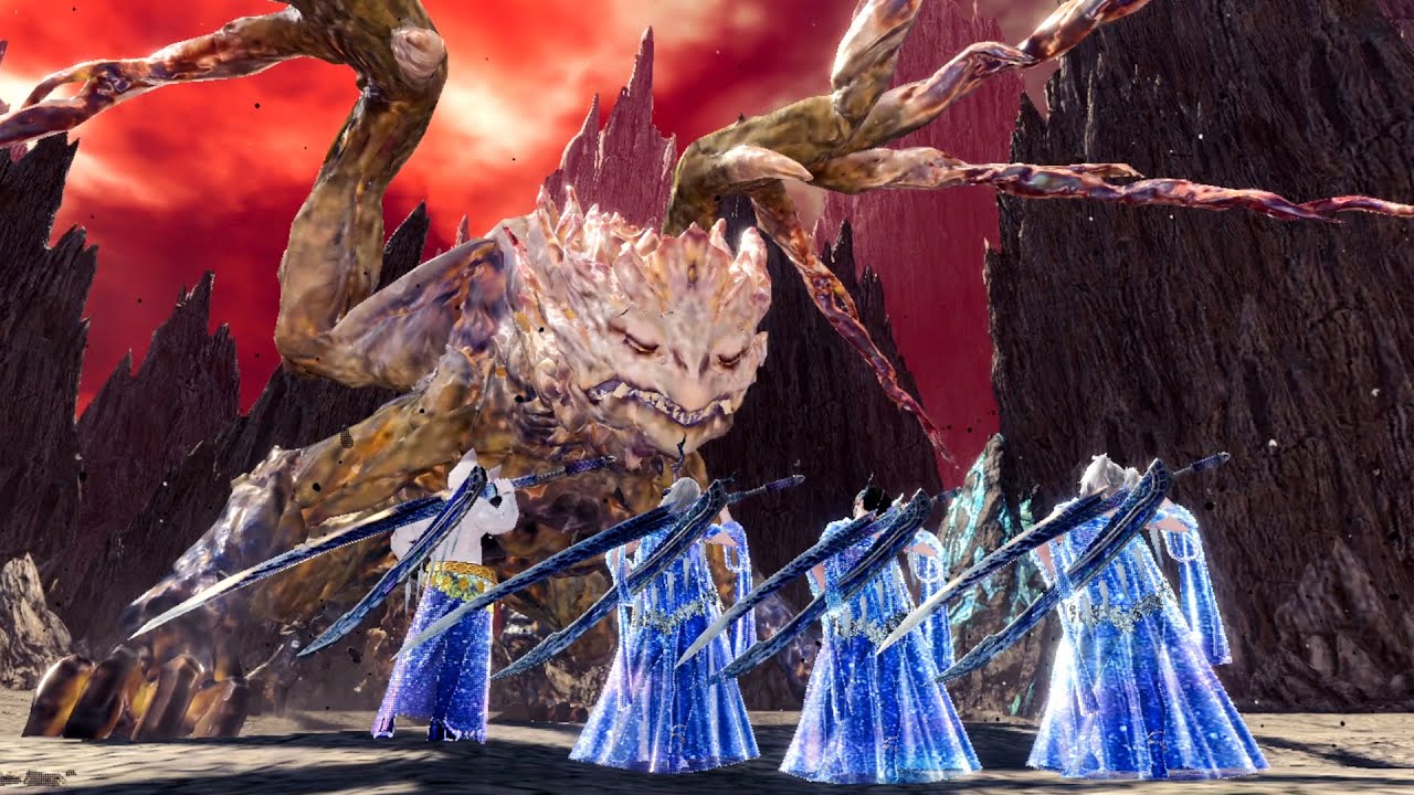 Shara Ishvalda vs 4 Players Longsword MHWorld Iceborne YouTube