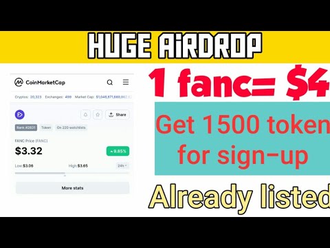 Signup and get 1500 token. The biggest crypto loot. how to earn fanc token.