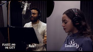 #TheLionKing: (Bastidores) Simba e Nala with Donald Glover \& Beyoncé (BEHIND THE SCENES LEGENDADO)