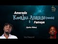Amerado - Kwaku Ananse Remix ft Fameye (Lyrics video)