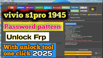 Vivo S1 Pro 1945 Pattern Lock & FRP Bypass 2025 | 100% Working | Unlock Tool Without Box