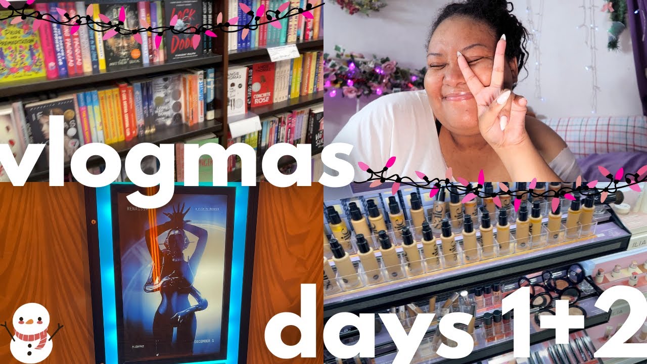 vlogmas days 1 & 2! running errands, renaissance film and reading holiday books *:·ﾟ✧