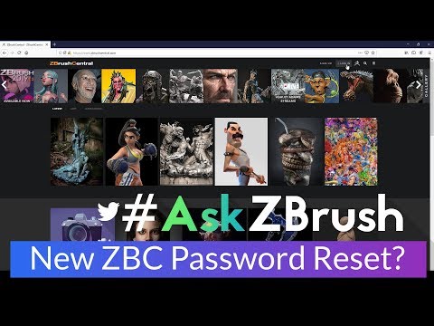 #AskZBrush: “How can I reset my password so I can login to the New ZBrushCentral?”