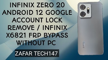 INFINIX ZERO 20 GOOGLE ACCOUNT REMOVE WITHOUT PC| INFINIX X6821 FRP BYPASS  NEW SECURITY 2023