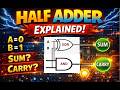 Half adder (HINDI) #education #digitallogic #electronics #engineering #digitalelectronics