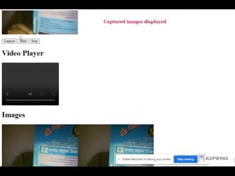 Capture Image&Video using Webcam JS