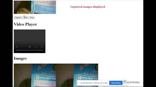 Capture Image&Video using Webcam JS
