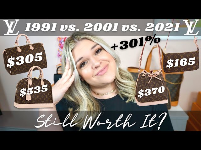Louis Vuitton Price Increases 2021 vs 1991, 30 Years of LV Price Increases