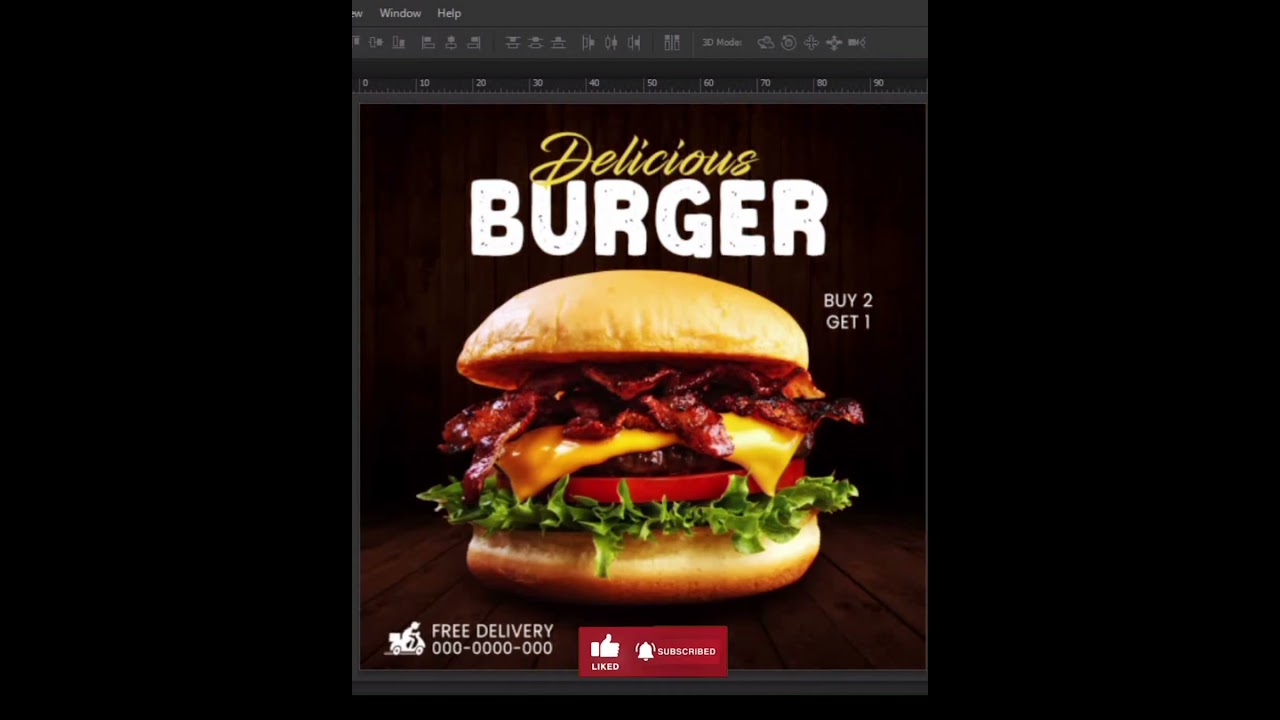 Burger Flyer design (Made with Photoshop)