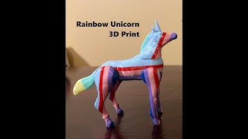 Rainbow Unicorn 3D print time lapse