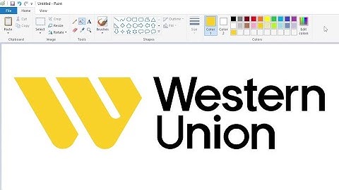 How to draw the Western Union logo using MS Paint | How to draw on your computer
