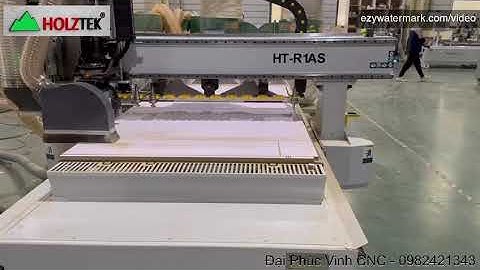 Holztek / máy cnc router thay dao tự động + trục cưa xoay đa hướng HT-R1AS
