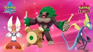 Entrenadora Con Los 3 Pokemon Iniciales De Galar Pokemon Espada