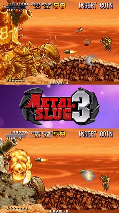 메탈슬러그 3 레벨4,8 잠수함 루트 슈퍼그레네이드 백스탭 활용 빌드 비교 #shorts #metalslug #arcadegames