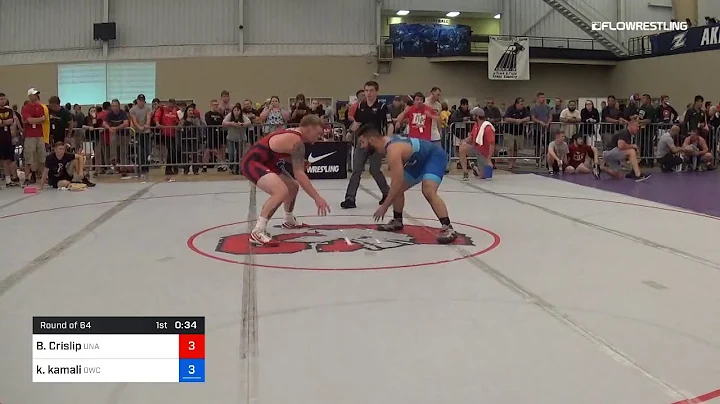 92 Kg Round Of 64 Bradford Crislip Unattached Vs Kamyab Kamali Olivet Wrestling Club