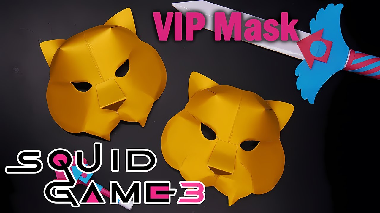 free cash without deposit casino VIP MASK PAPER SQUID GAME | KEY AND KNIFE || How to make paper squid game VIP mask