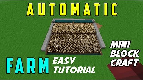 How to make automatic farm in mini block craft | tutorial | smart gamer