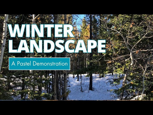 絵画 Winter  in pastel Snowy Winter Landscape Painting in Oil Pastel | Episode-2
