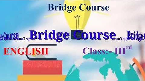 Bridge Course day 20 Class 3 Subject English Urdu Marathi Hindi medium