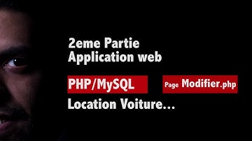 Application Web Dynamique PHP/MySQL Partie 2 #modifier