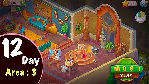 MANOR MATTERS (Playrix) - Area 3, Day 3 ,Gameplay Walkthrough Part 12 || mobi play