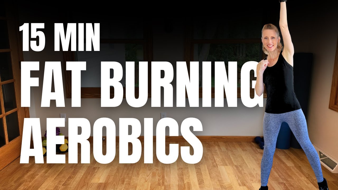 15 минут 🔥 Аэробика для сжигания жира 🔥 с быстрой растяжкой после тренировки 🔥 Сжигает калории 🔥 ...
